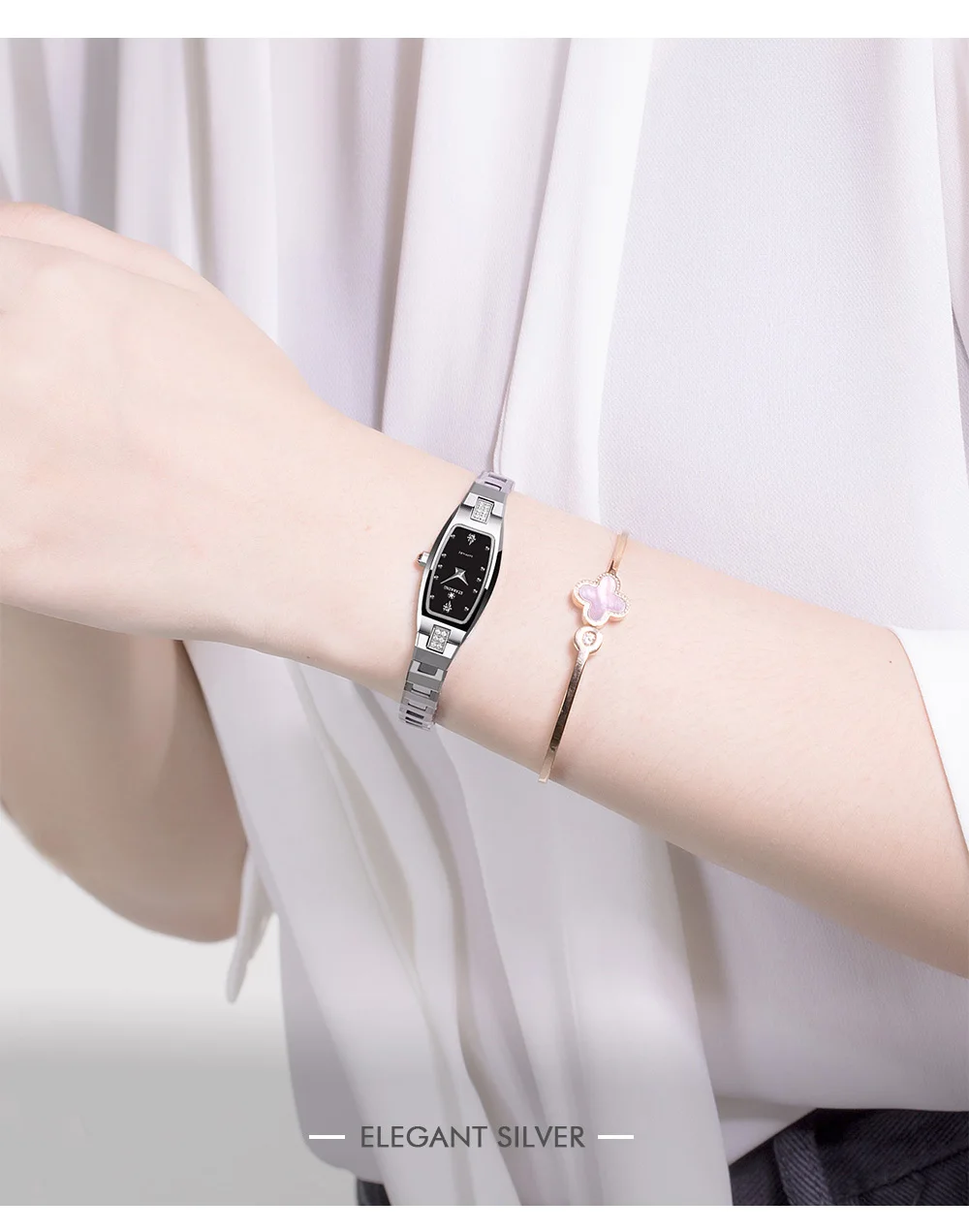 STARKING ювелирные часы женские кварцевые часы с сапфировым стеклом вольфрамовый стальной браслет маленький циферблат женские часы montre femme