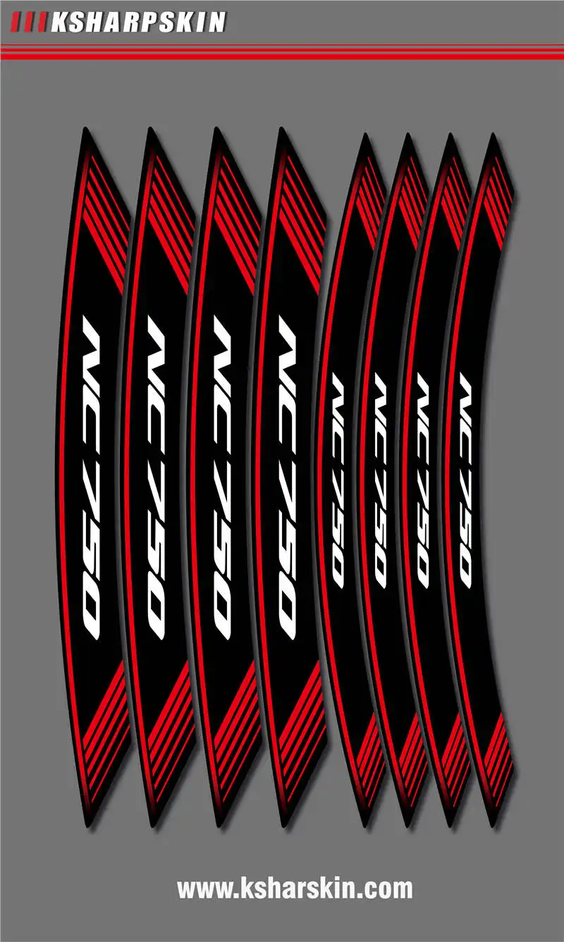 K-LKT-HND-NC750-01 New personality motorcycle sticker tire decal reflective decorative wheel film suitable for HONDA NC750 - Цвет: K-LKT-HND-NC750-01