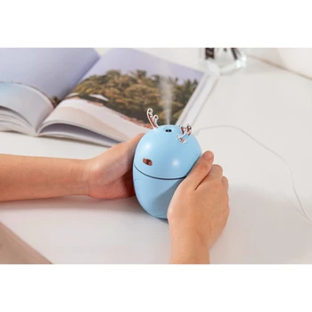

Lovely Deer Air Humidifier USB Ultrasonic Cool Mist Maker Fogger LED Light 3 in 1 Mini Aroma Diffuser Essential Oil Humidificado