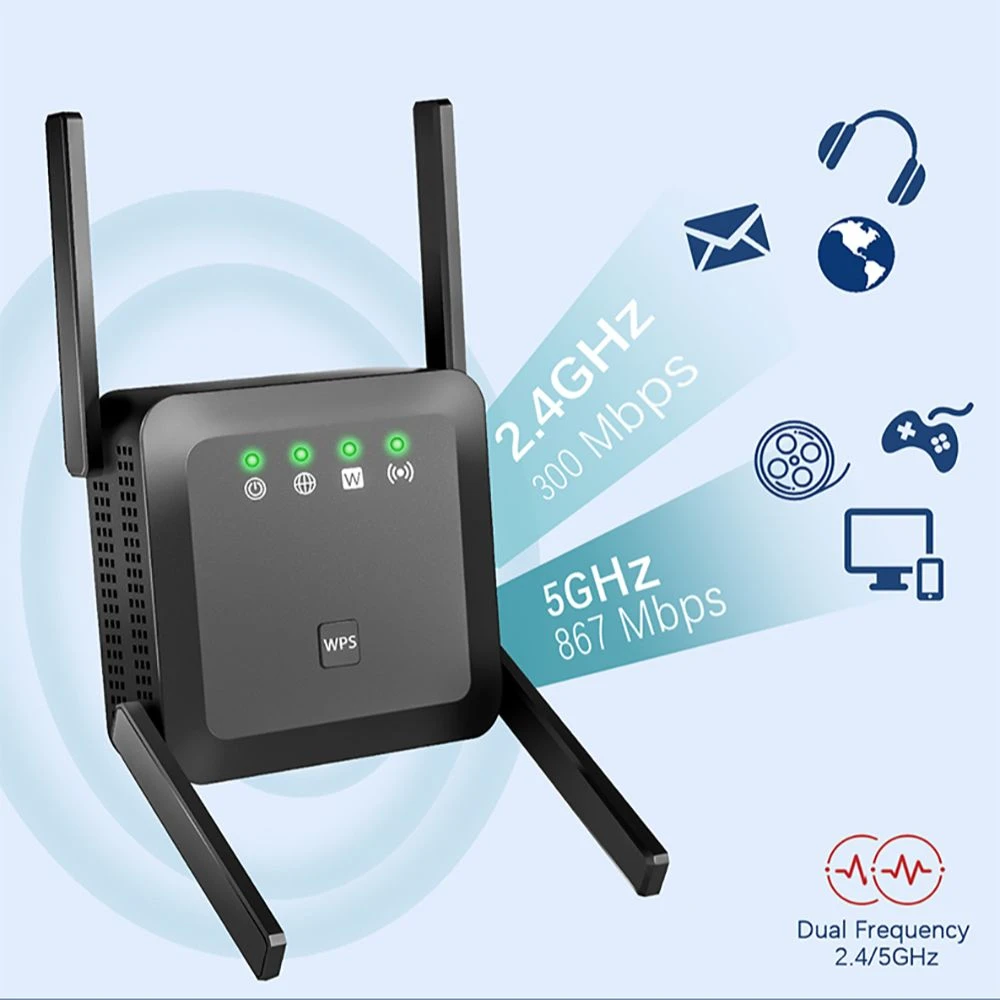 TISHRIC repetidor Wifi de largo alcance, amplificador de señal inalámbrico, enrutador Gigabit, 3 en 1, 1200G/5G|Rúteres inalámbricos| - AliExpress