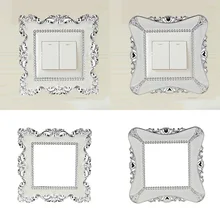 1 шт., Новое поступление, Модный Блестящий смоляный одиночный светильник переключатель объемного звучания, розетка, Фреска, накладка на палец, панель, крышка, горячий дом, сделай сам, наклейка