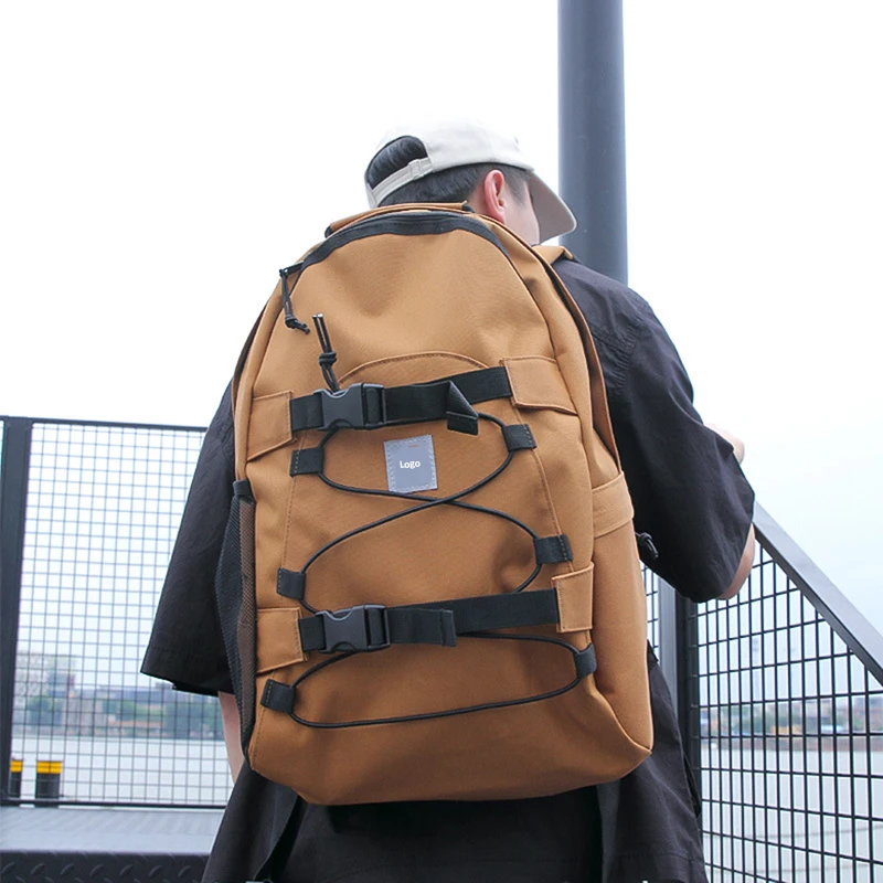 Adults Men Women Skateboard Backpack Skating Accessories Double Rocker Skate Board Bag Oxford Large Capacity Longboard Backpack