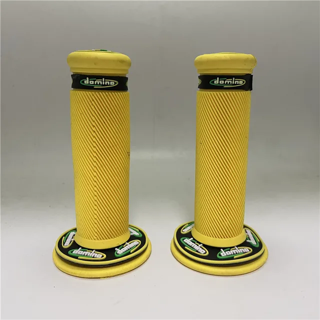 Soft Rubber Pit Bike Handle Bar Motorcycle Grip For Suzuki Honda Yamaha Motocross Hand Grips Moto Handlebar Scooter Accessories Yellow