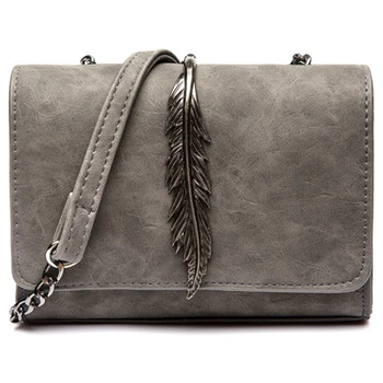 

Herald Fashion Leaves Decorated Mini Flap Bag Suede Pu Leather Small Women Shoulder Bag Chain Messenger Bag Autumn