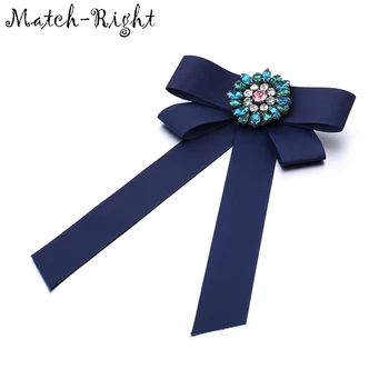 

Match-Right Woman & Man Brooches Long Ribbon Big Stripe Bowknot Shirt's Bow Tie Pins Collar Accessories Fashion Jewelry SP278