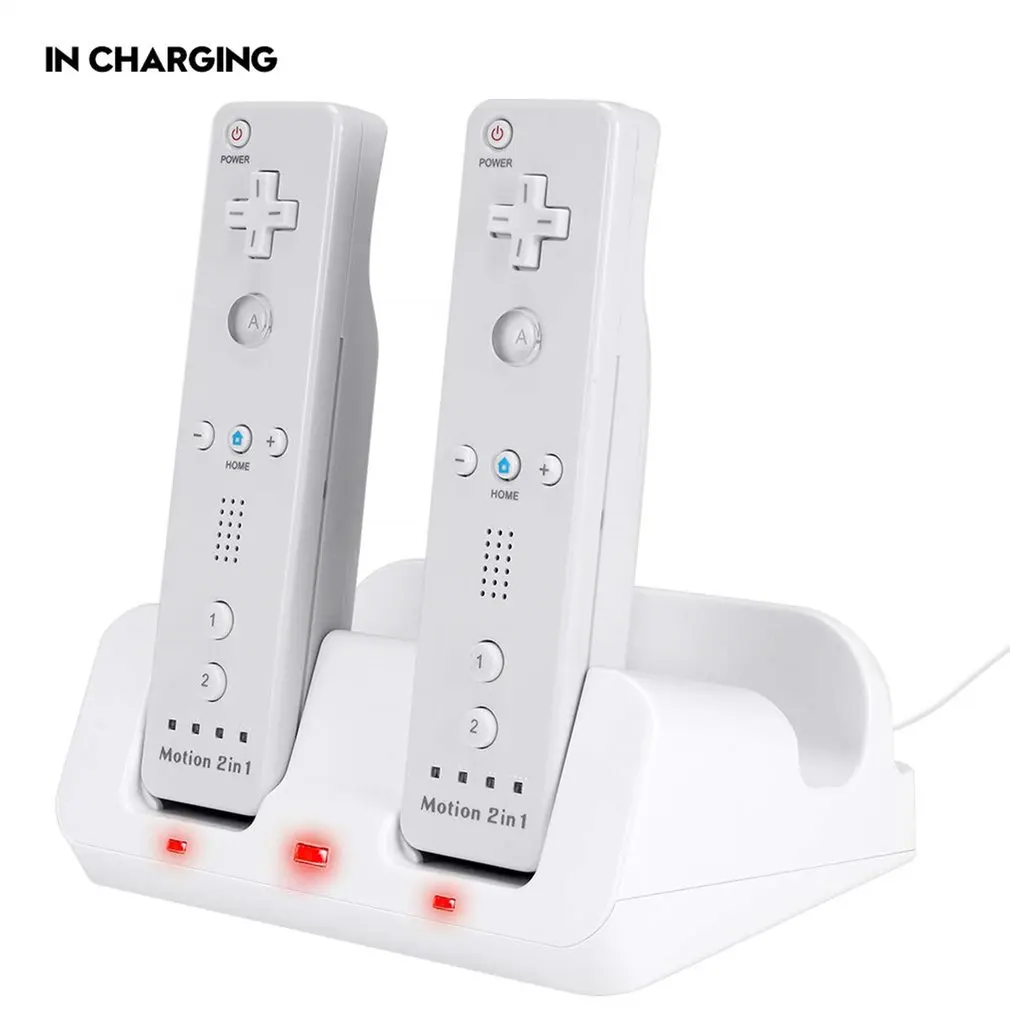 21 New Remote Controller Dual Charging Dock Station 4x 2800mah Battery Pack For Nintendo Wii Gamepad Charger With Led Light Chargers Aliexpress