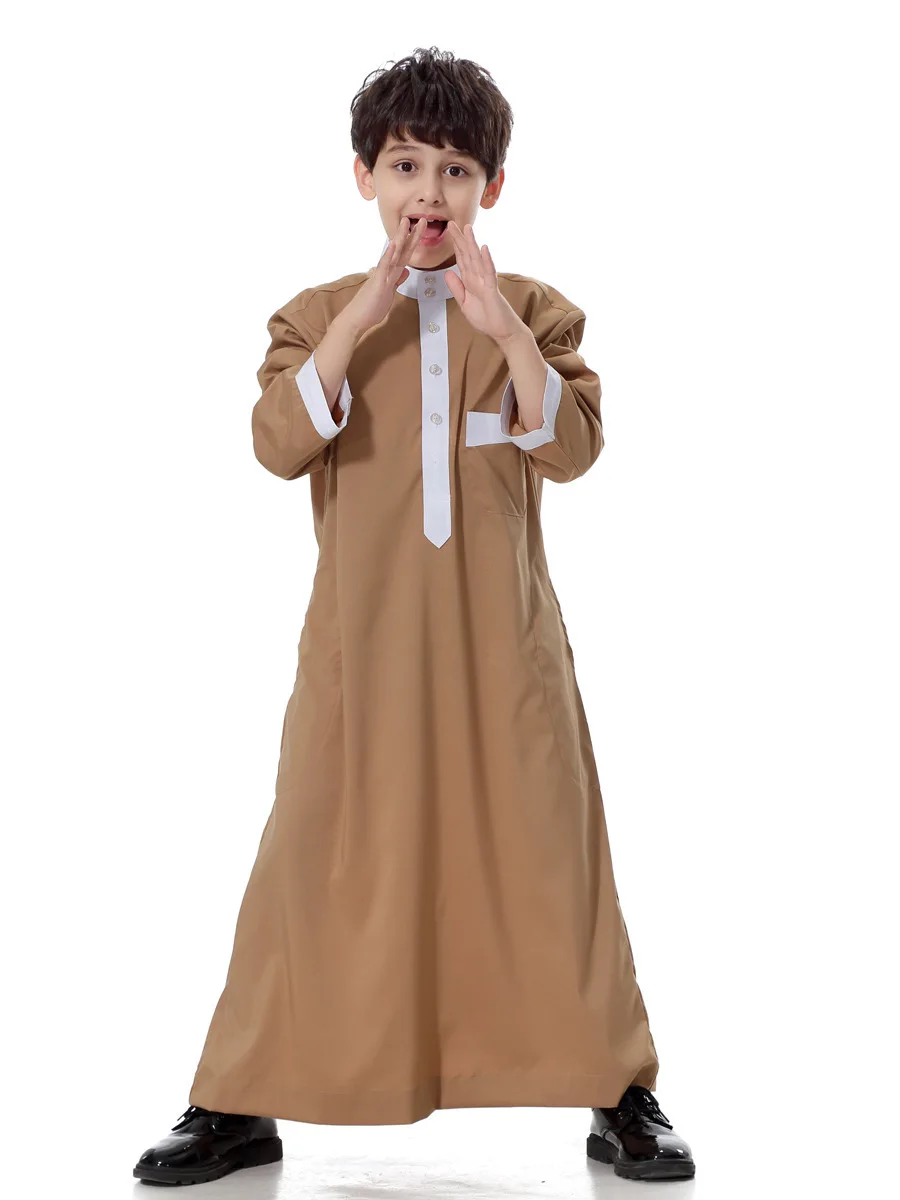 Мусульманская одежда для мальчиков в Пакистане Abaya Kids Jubah мусульманская детская