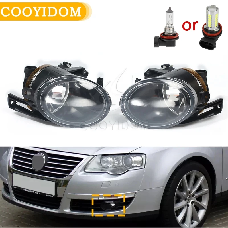 Car 12V 55W Front Bumper Fog Car Lights Driving Lamp For VW Passat B6