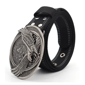 

Korean Men's Designer Belts Outdoor Canvas Joker Tactical Smooth Buckle Jeans Accessories Fashion Luxury Brand Belts for Women