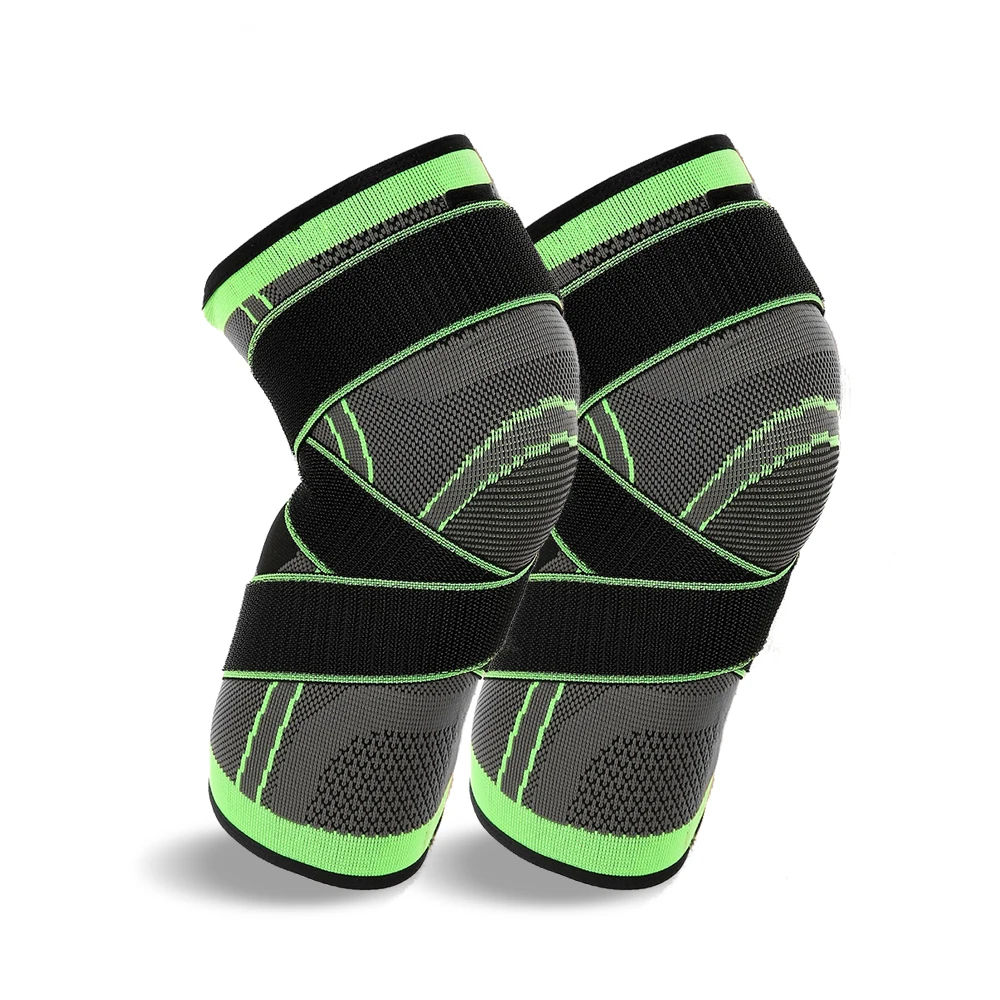 1/2PCS Sports Knee Pad Men Pressurized Bandagem Elastica Knee Pads Support Fitness Gear Basketball Volleyball Brace Protector knee pad knee support knee support sleeve knee brace knee wraps patellar band