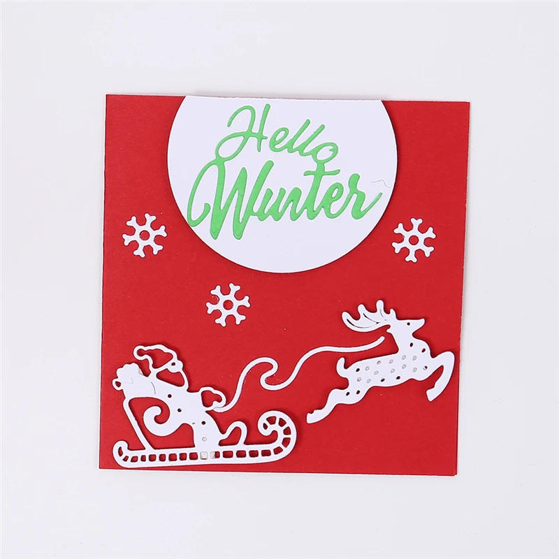 

Naifumodo Santa Claus Elk Dies Metal Cutting Dies Scrapbooking for Card Making DIY Embossing Cuts Craft Letter Dies