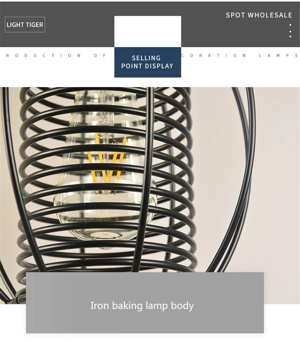 Retro Loft Decor LED Pendant Lamp Edison Industrial Hemp Rope Iron Hanging Light Dining Room Lights Fixtures Indoor Lighting (2)