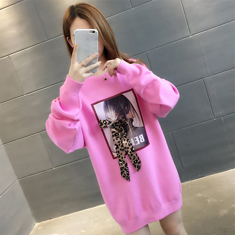 Autumn Time-limited Cotton Standard Full Women's Loose Pullover Sweater Bottoming New Net Foreign Air For Women