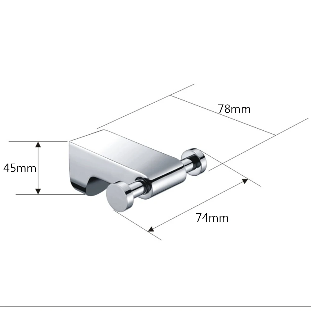 

Hot Homgeek Wall Mounted Stainless Steel Chromed Clothes Garment Dress Hanger Towel Hanging Hook for Bathroom Bedroom