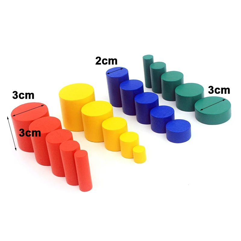Wooden Toys Montessori 20Pcs Colorful Block Toy with Cards Color & Shapes Eudcational Toys for Children Kids 3 to 4 Years Old 6