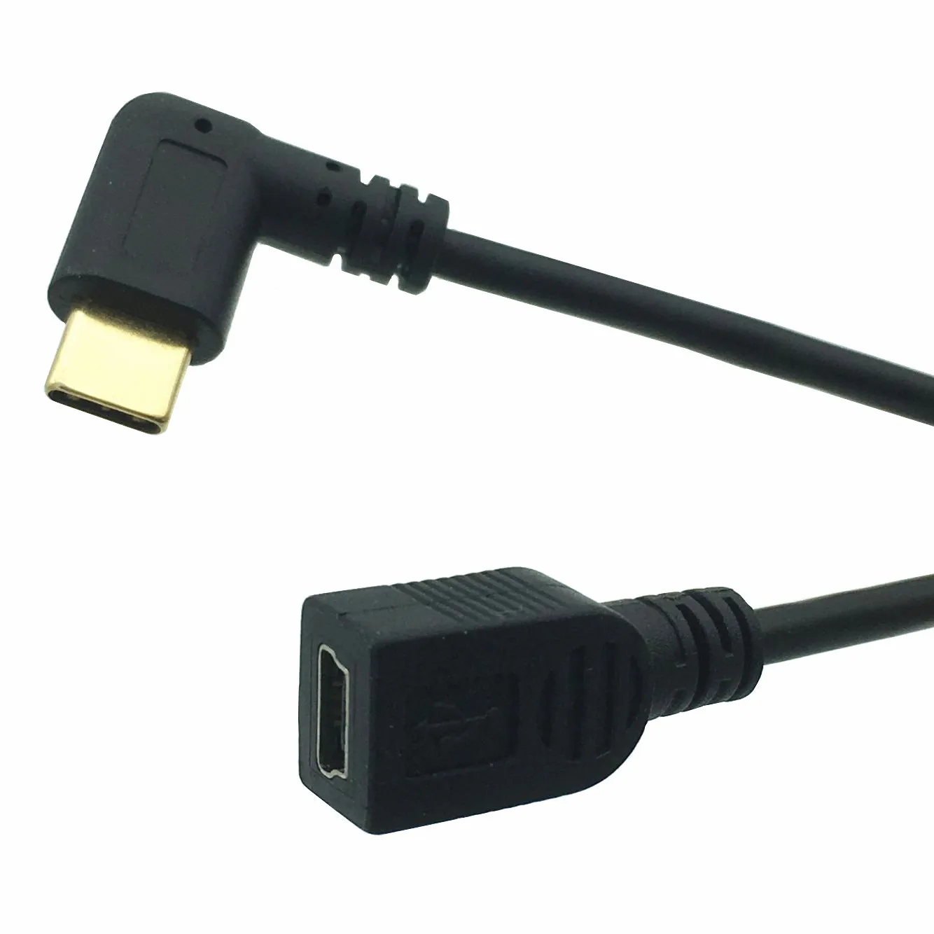 USB-C кабель для зарядки с правым/левым углом, Duttek USB 3,1 type C Male to Mini USB(Mini B) Female конвертер Кабель 0,25 м
