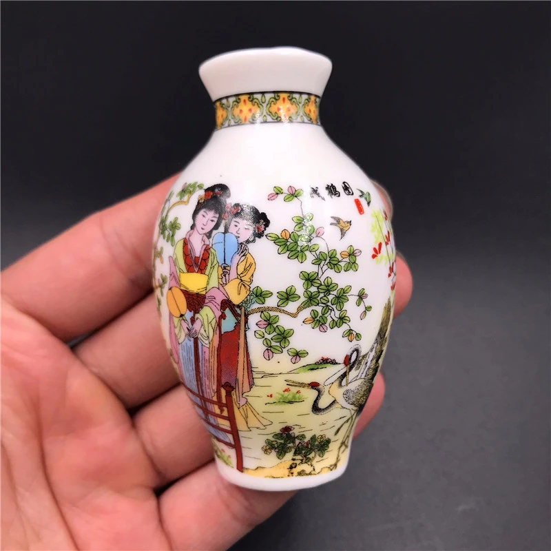 3d керамическая ваза в китайском стиле, наклейка на холодильник, сувенир, сувенир, 12 Jinchai, фигурка горничной, магниты на холодильник для дома, магнитная наклейка - Цвет: K