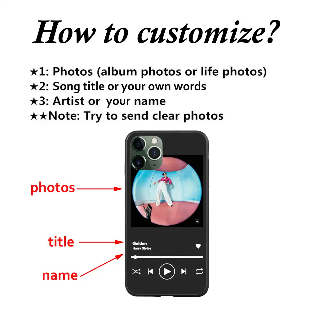 photo Clear Spotify Phone Case diy custom spotify code phone case for