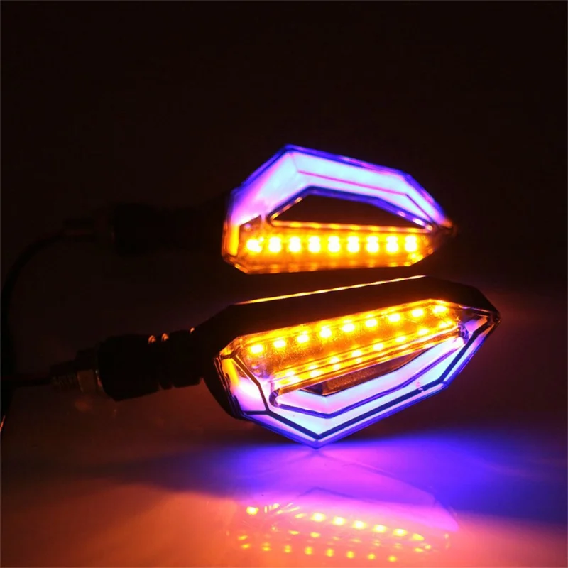 

2Pcs Universal Motorcycle Turn Signal Lights Blinker Bulb Amber Flasher Light 12V LED Turn Signals Blinker Front Rear Lights