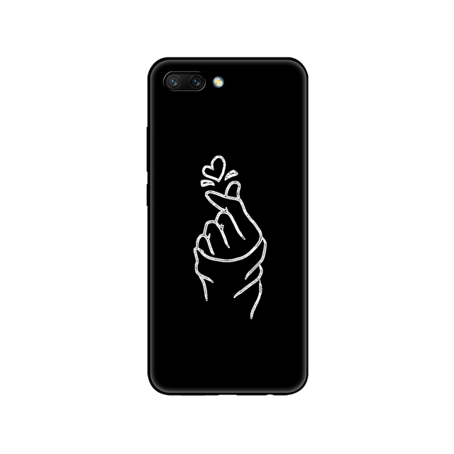 honor 10 case soft silicon tpu back phone cover for huawei honor 10 Case Etui protective printing coque black tpu case