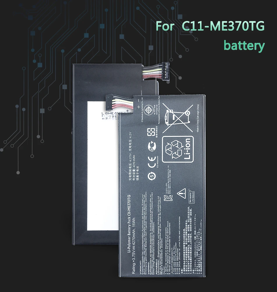 Высокая емкость C11-ME370TG Аккумулятор для ASUS C11-ME370TG NEXUS 7 Настольный ПК ноутбук аккумулятор 4270 мАч