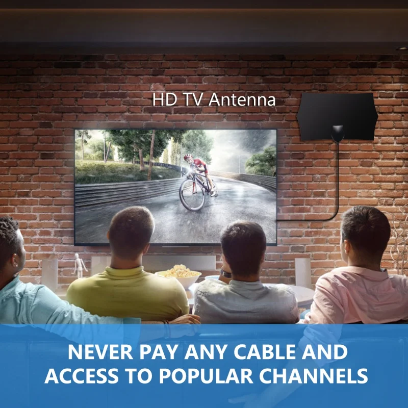 Высокое качество диапазон антенны ТВ цифровой HD Антенна цифровой Крытый HD ТВ для бесплатных каналов