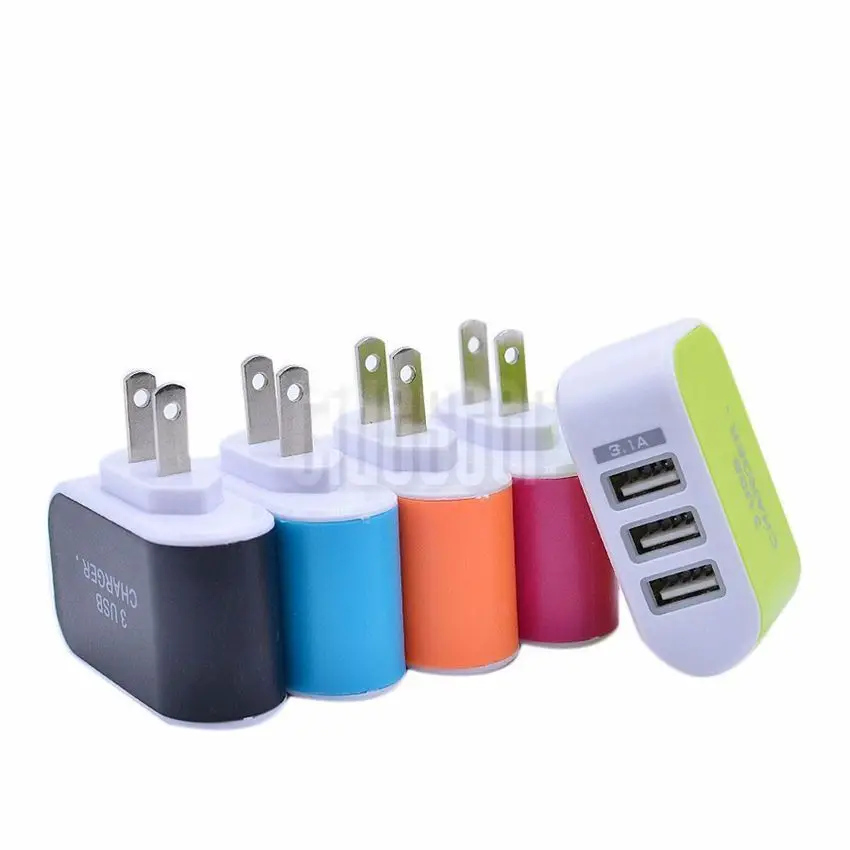 US $322.78 EUUS Plug Wall Charger Station Triple 3 Port USB Charge Chargers Travel AC Power Adapter For Xiaomi Huawei IPhone HTC 300pcs