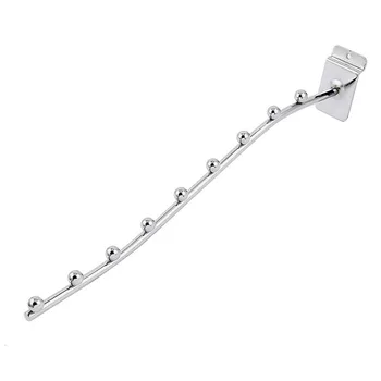

LBER Metal Waterfall Tube 9 Beads Wall Clothes Hanger Display Hook 32cm