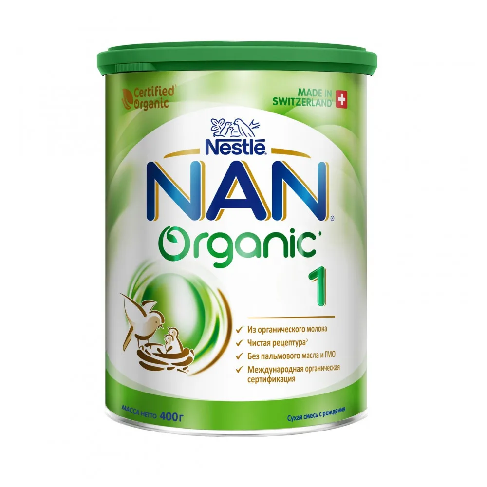 Сухая адаптированная молочная смесь NAN® 1 Organic для детей, с рождения, 400 г