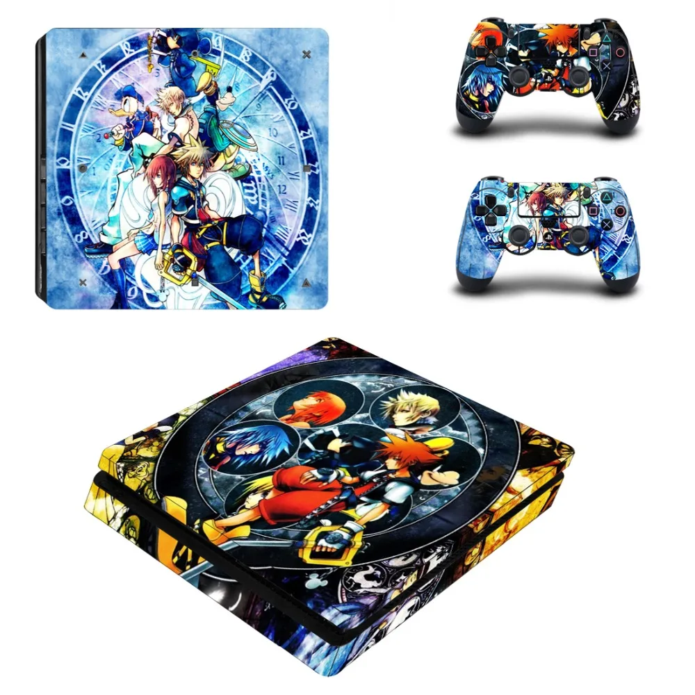 Kingdom Heart 3 Полное покрытие лицевые панели PS4 тонкая кожа Виниловая наклейка, стикер для Playstation 4 консоль и контроллер PS4 тонкая наклейка
