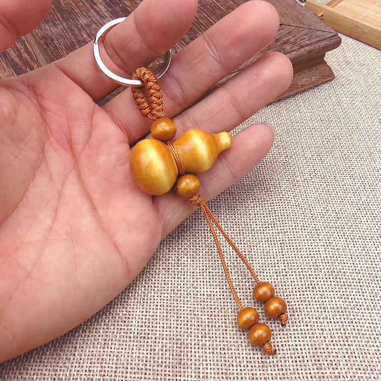 Креативная безопасная деревянная Тыква с креплением на ключи подвеска