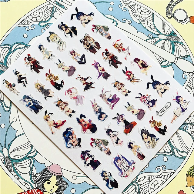 TSC-293 TSC-287 Japanese cartoon anime clown character 3D Back glue Nail Art Stickers Decals Sliders Nail ornament decoration TSC-152 N
