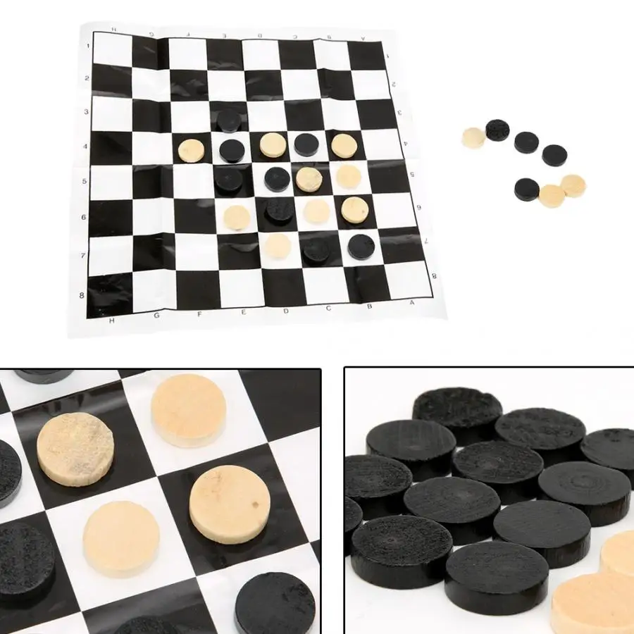 24 шт. деревянный Международный Checker игровой набор деревянная шахматная фигура с шахматной доской развлекательная игрушка подарок шахматы принадлежность для игр