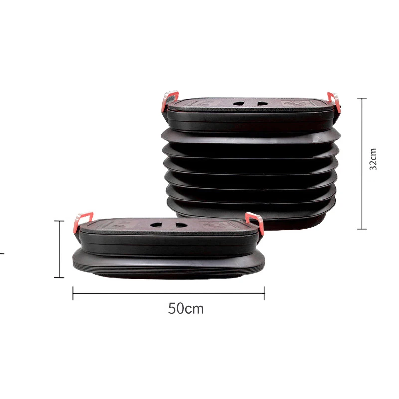 Автомобильная корзина для мусора многофункциональная автомобильная внутренняя Складная Автомобильная телескопическая термоусадочная бочка для хранения - Название цвета: Черный