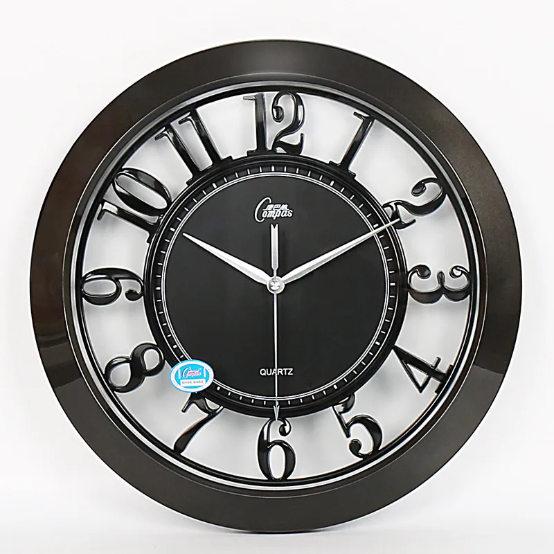 Creative Mute Modern Design Large Wall Clock Hollow Quartz Fashion Deco Murale Home Decor for Living Room 16 Inch B | Дом и сад
