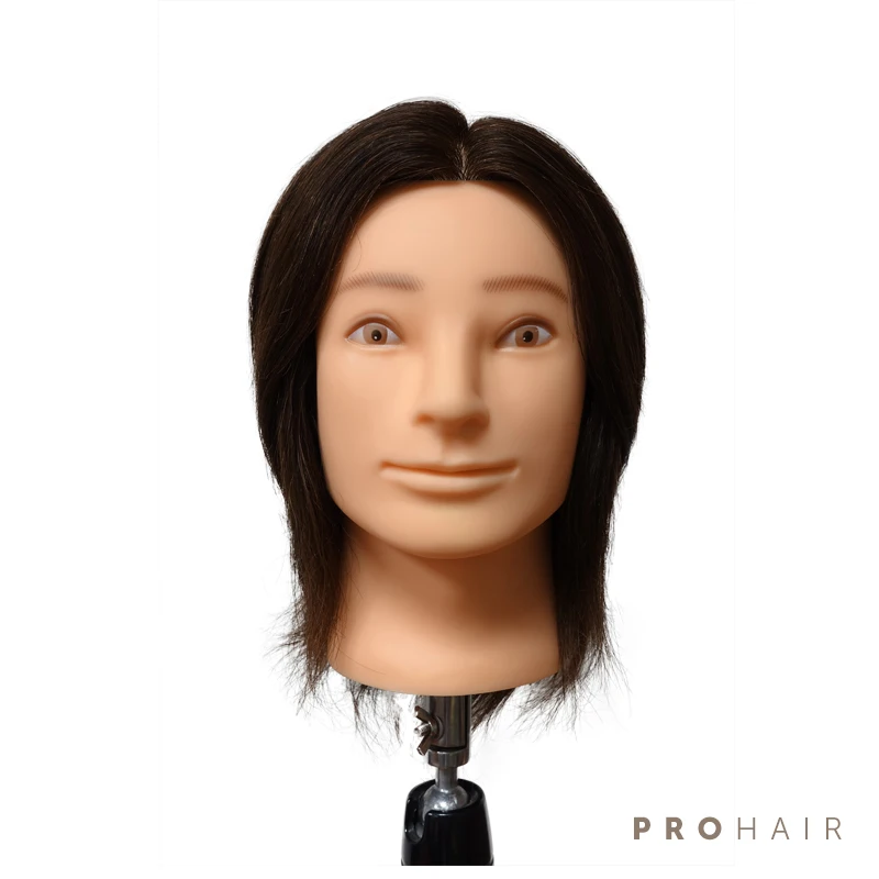PROHAIR 20 см 8 '颼% человеческие волосы темно коричневый тренировочный головной