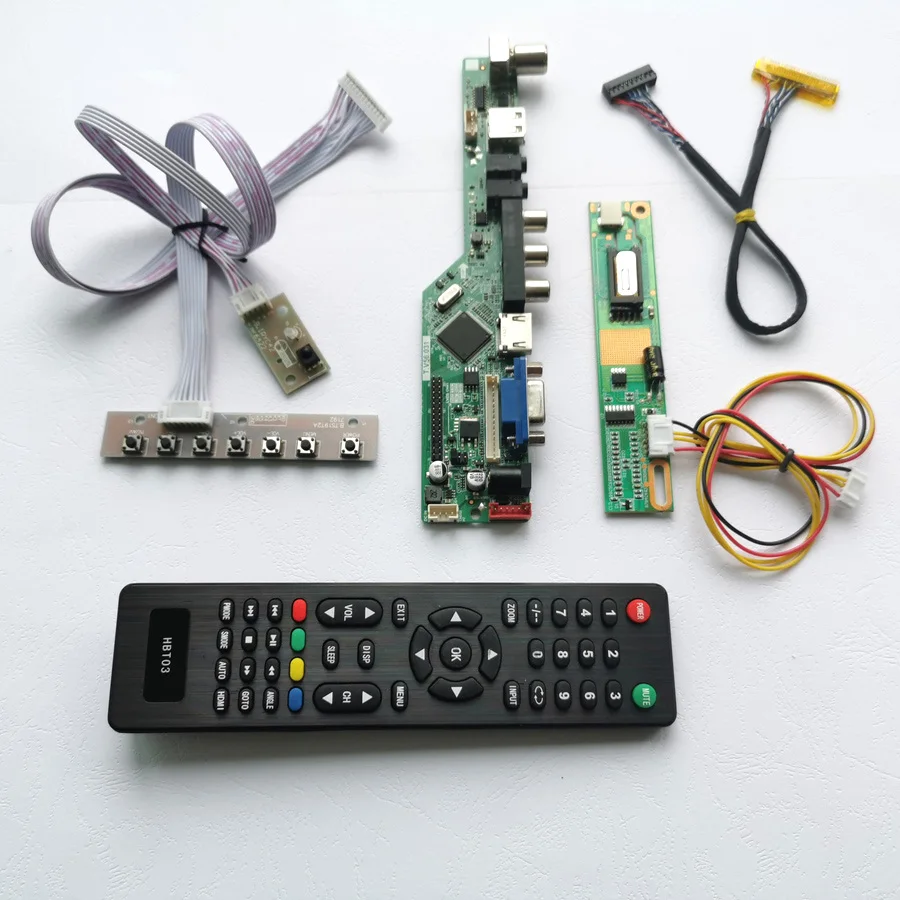 Для N184H3-L01/L02 LVDS 1CCFL 30Pin HDMI VGA USB AV RF клавиатура+ пульт+ инвертор ЖК-панель монитор T. V56 привод карты DIY kit
