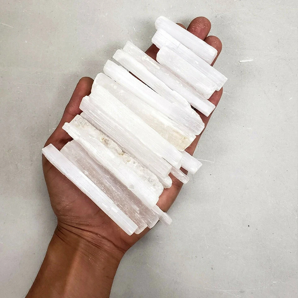 Selenite Crystal Wands | Variety Pack Selenite Sticks For Healing, Reiki, & Metaphysical Energy Drawing | Available In 2 Inch, 4 Inch, 6 Inch, 8 Inch (4 Inch (Pack Of 10 - Foto 2