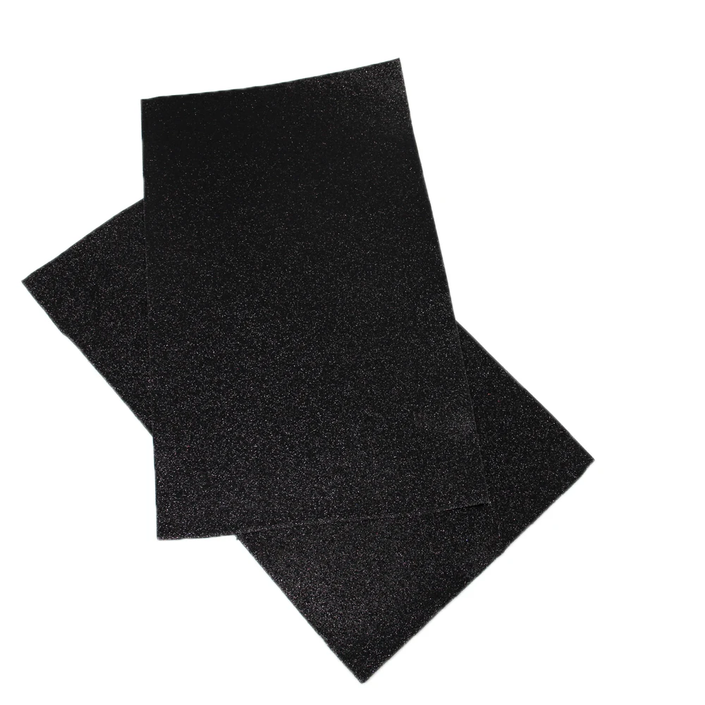 Black Color Series Faux Leather Sheets Shimmer Chunky Glitter Solid Color Jelly Metallic Synthetic Leather Fabric for DIY Crafts Leather Fabric Glitter Fabric