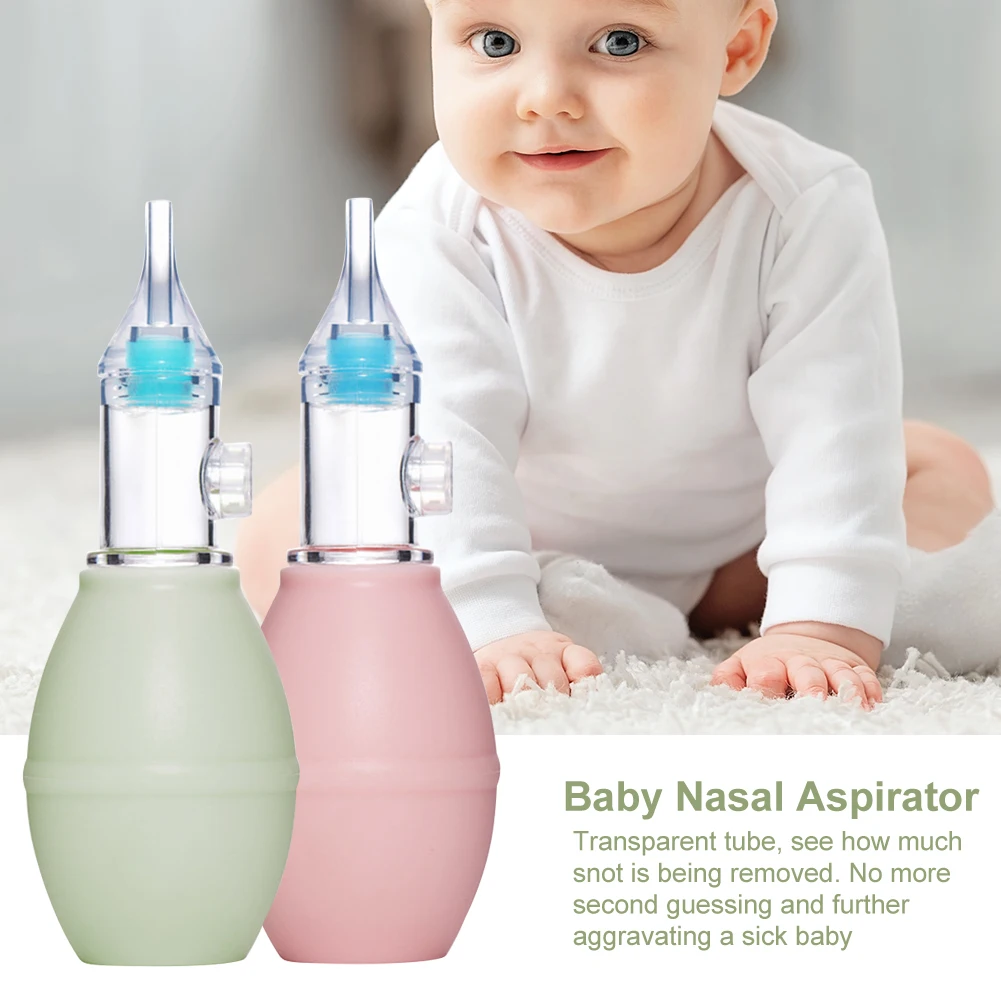 

Mucus Remover Snot Sucker Cleaner Reusable Silicone Help Breathe Better Manual Detachable Baby Nasal Aspirator Safe Newborn Soft