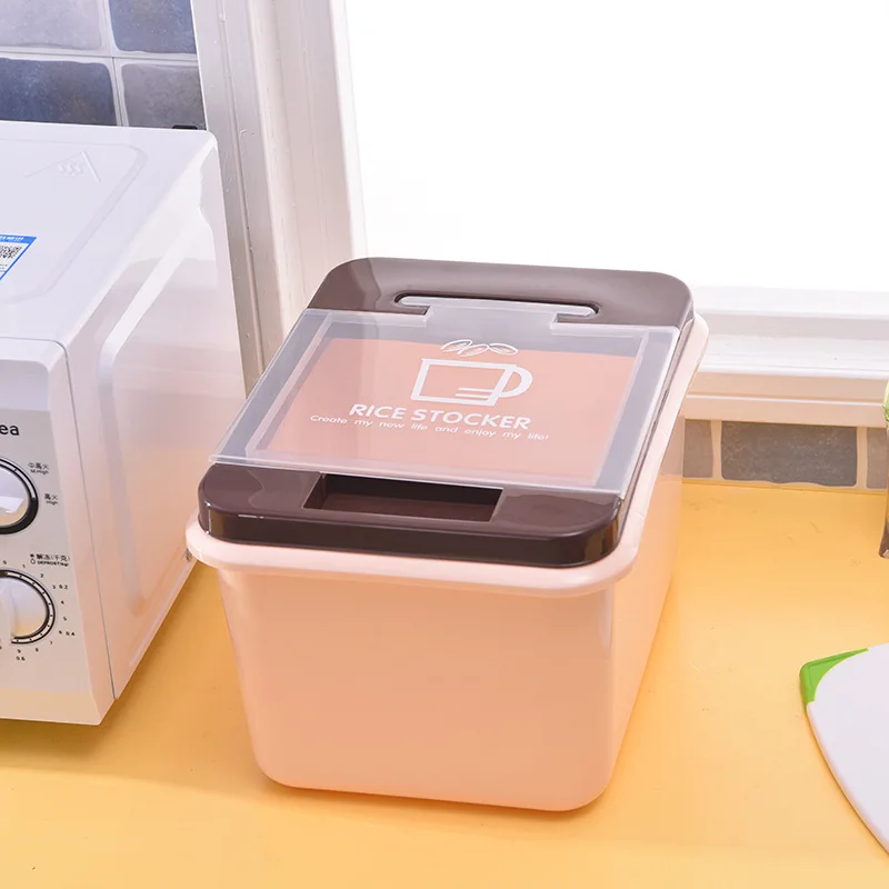 Manufacturers Direct Selling 10KG Household Flip Multi-functional Rice Bucket Kitchen Rice Storage Bin Cereal Container Plastic