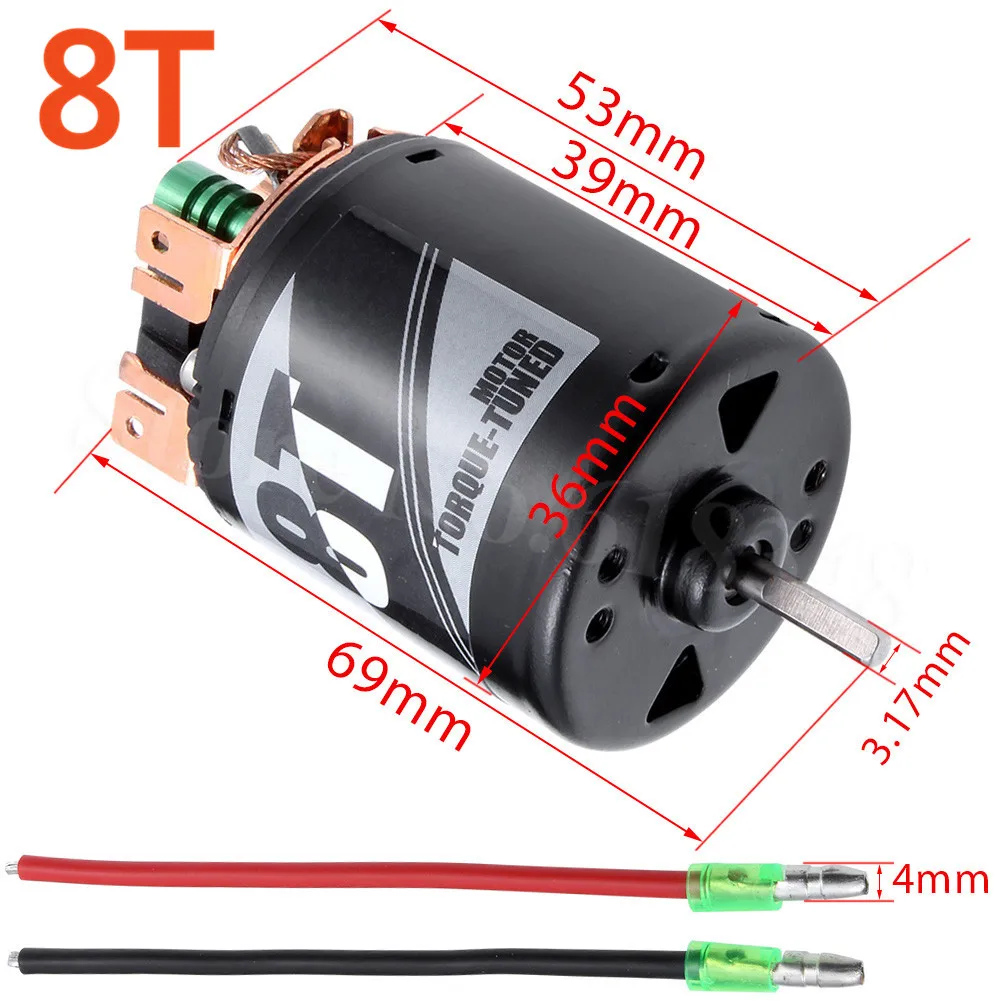 5 шт., RS-540, матовый, 8 T, 14 T, 19 T, 21 T, 27 T, 35 T, 45 T, 55 T, крутящий момент, настроенный двигатель для 1/10 внедорожников/внедорожников - Цвет: 8T