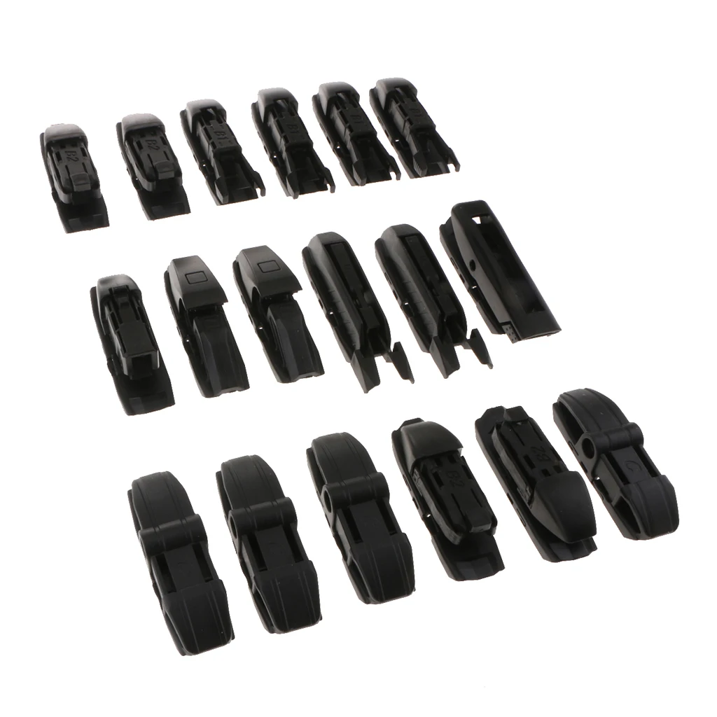 18 Pack Wiper Blade Adaptor Plug-in Connector for Windshield Wiper Connector