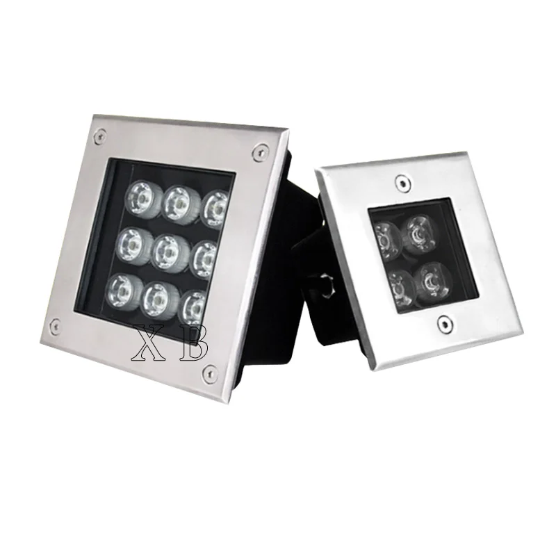 LED Outdoor Floor Light Underground Lights 1W 3W 4W 5W 6W Waterproof IP67 Square Led Buried Lamps Garden Light AC85-265V DC12V