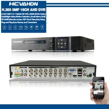 HCVAHDN XMeye Hi3531D H265+ 5MP 4MP 16CH 16 канальный 5 в 1 Гибридный TVi CVI NVR AHD CCTV 3g wifi DVR видеонаблюдение Видео Recoder