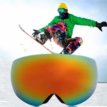 Лыжные очки с двухслойными линзами, брендовые зимние спортивные очки для сноуборда, противотуманные очки с УФ-защитой, маска для катания на лыжах для взрослых