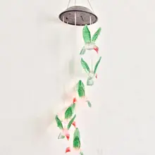 Производители прямые продажи Солнечный светодиодный Красочные Санта Клаус ветряной колокольчик с украшением в форме Водонепроницаемый светильник сада Вилла декоративный светильник s