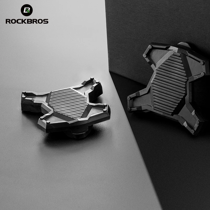 

ROCKBROS Black Stepping Flat Pedal Converter SPD KEO Foot Pedal LOOK Pedal Systems Road Bike Pedal Lock Plate Cleat