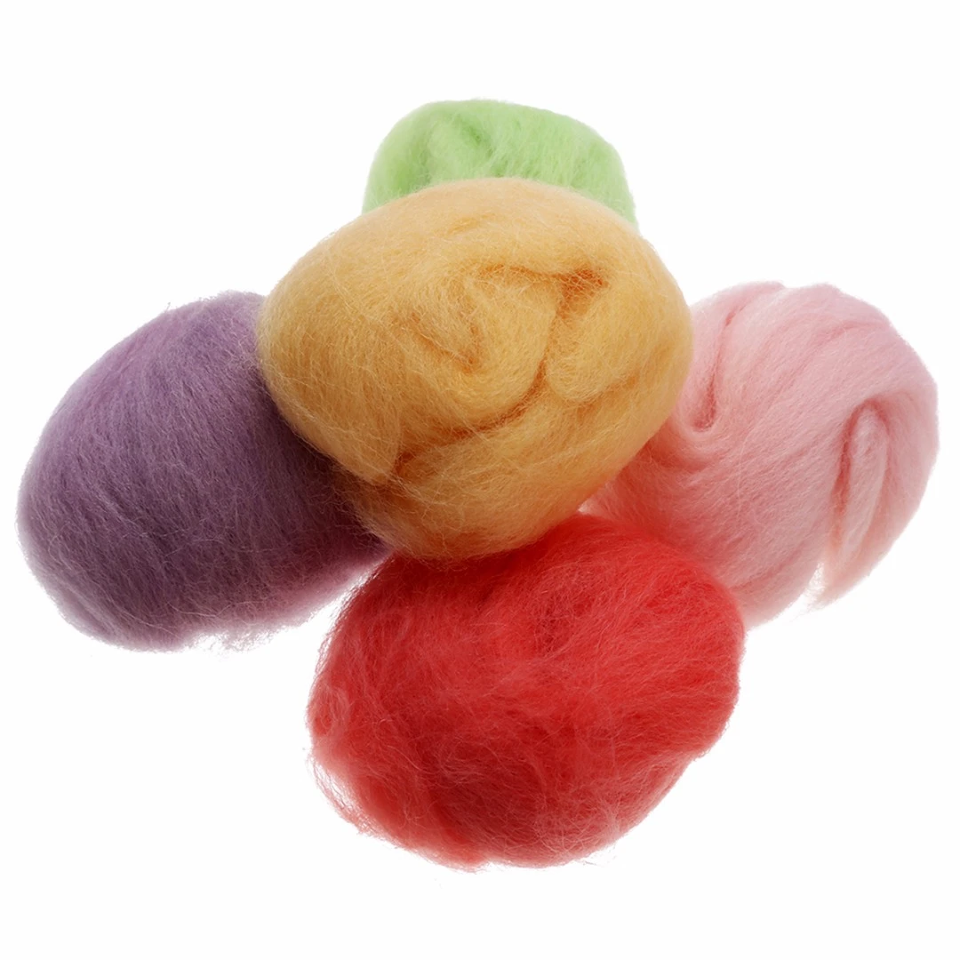 5g 17 Colors Merino Wool Fibre Roving For Needle Felting Hand DIY Craft 5g 17 Colors Merino Wool Fibre Roving For Needle Felting Hand DIY Craft
