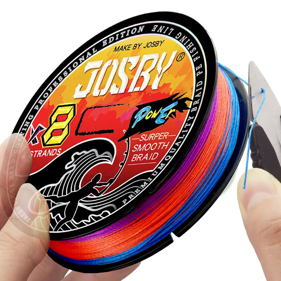 JOSBY 8 Strands 4 Braided Fishing Line Multifilament 200M 300M 500M 1000M Carp Japanese Weave Cord Accessories 100% PE Wire 4
